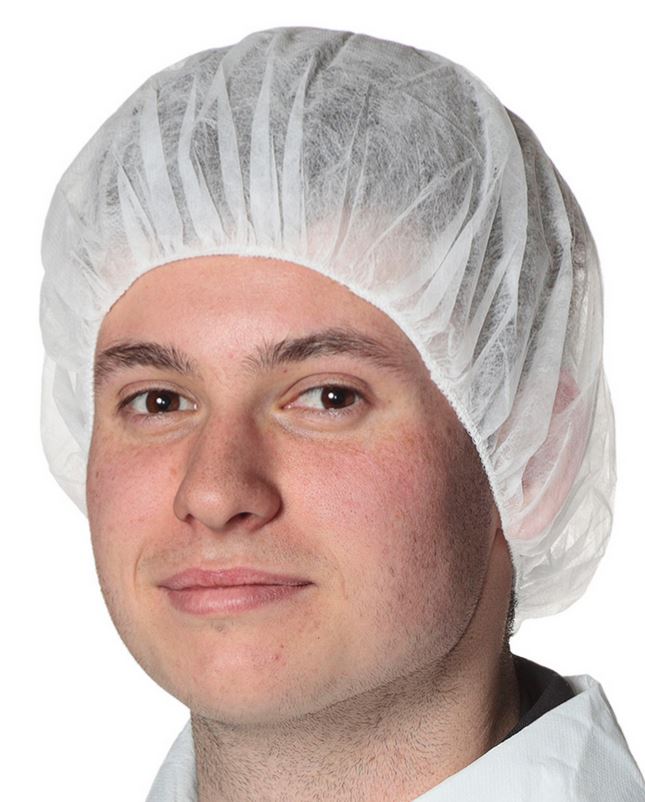 POLYPROPYLENE DISPOSABLE BOUFFANT CAP - 100/PK