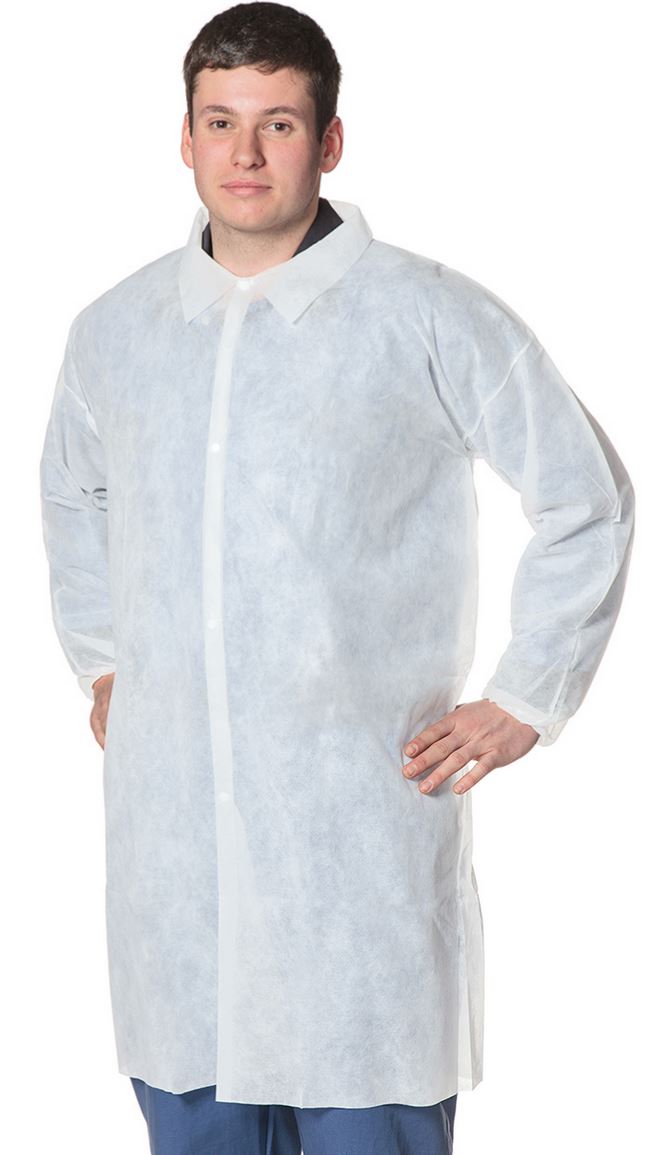 POLYPROPYLENE DISPOSABLE LAB COAT
