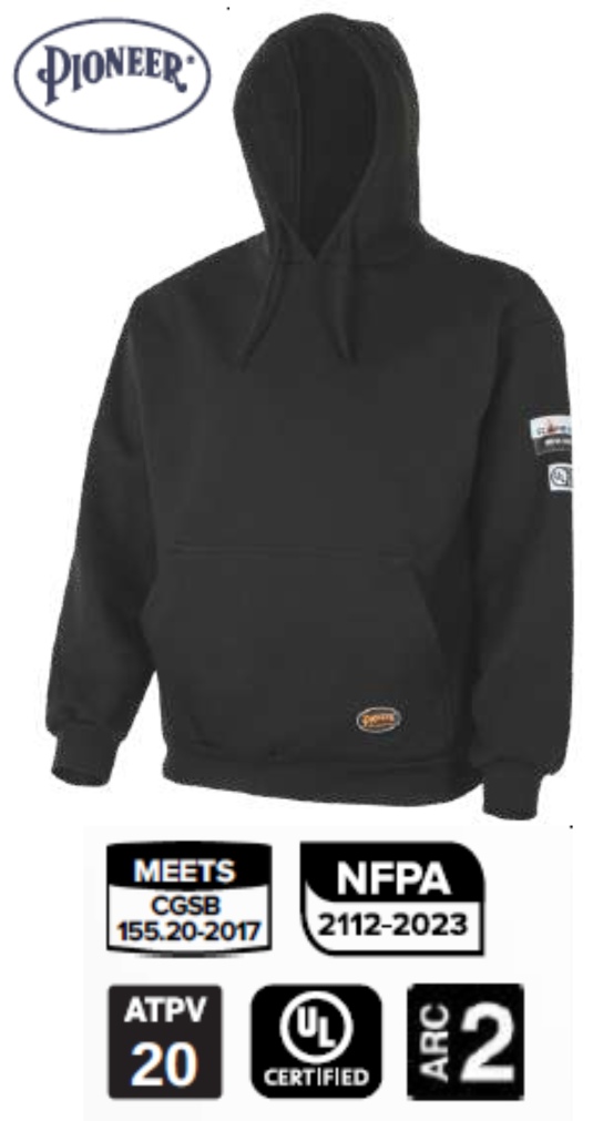 PIONEER PROTECTIVE - Flame Resistant FR / HRC PULLOVER STYLE HEAVYWEIGHT HOODIE