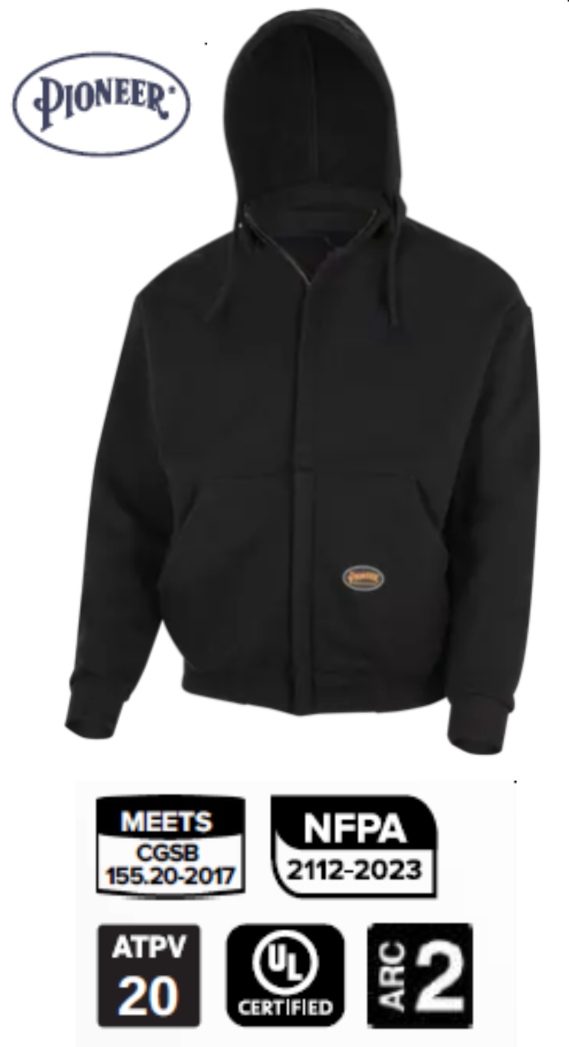 PIONEER PROTECTIVE - Flame Resistant FR / HRC ZIP STYLE HEAVYWEIGHT HOODIE