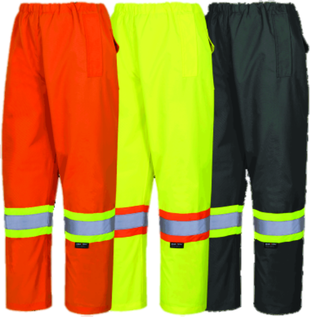 PIONEER HI-VIZ WATERPROOF 450 DENIER OXFORD POLYESTER  SAFETY PANTS