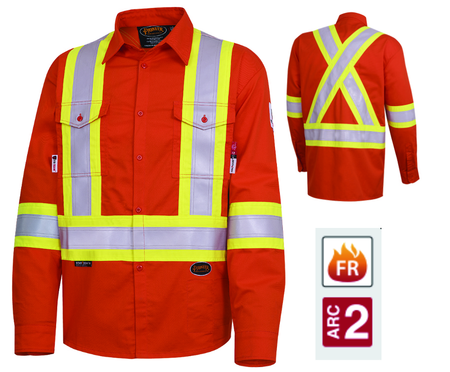 PIONEER  FR-Tech® Flame Resistant 7 oz Hi-Viz Safety Shirt  7743