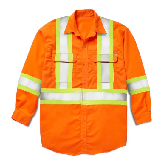 RASCO FR 88/12 Uniform Shirt with 4" Reflective  - Orange FR6505COH