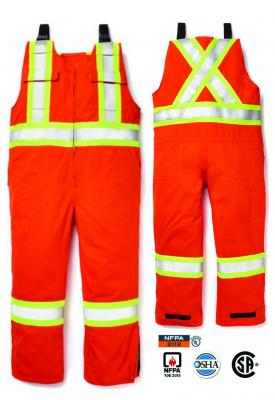 RASCO FIRE RETARDANT 88/12 SAFETY UNLINED BIB OVERALL FR6606OH
