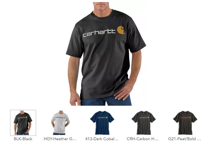 CARHARTT LOGO SHORT SLEEVE SHIRT K195