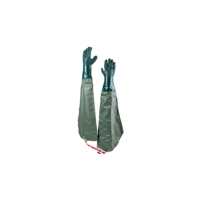 Double-dipped Premium PVC Coated 18" Sleeve, Gauntlet w/strap