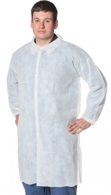 POLYPROPYLENE DISPOSABLE LAB COAT