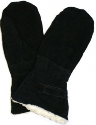 COWSPLIT HEAVY LEATHER LINED SNOWMOBILE MITT GUANTLET