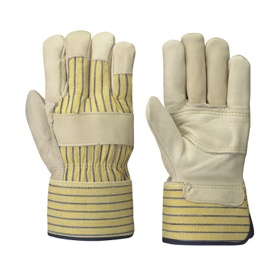 PIONEER FITTER'S COWGRAIN GLOVES - PATCH PALM - INSIDE ELASTIC (12 PACK)