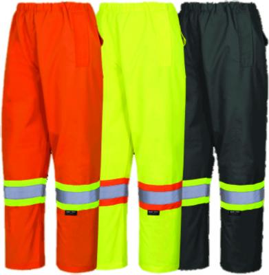 PIONEER HI-VIZ WATERPROOF 450 DENIER OXFORD POLYESTER  SAFETY PANTS