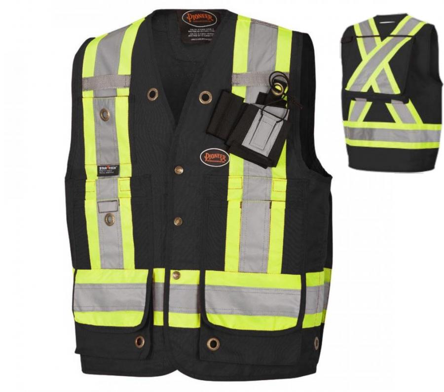PIONEER BLACK 600 DENIER SURVEYOR’S / SUPERVISOR’S VEST 668
