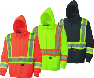 PIONEER PROTECTIVE - HI-VIZ SAFETY POLYESTER FLEECE HOODIE