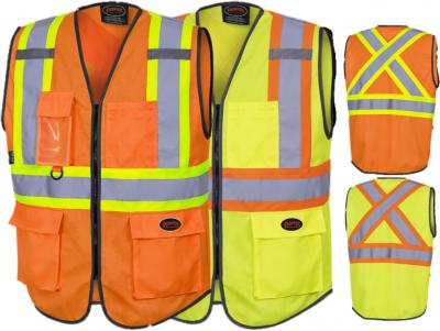 PIONEER  HI-VIZ ZIPPER FRONT SAFETY VESTS