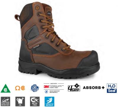 Acton, Thor Waterproof Leather  metal free 8" Work Boots A9275-12