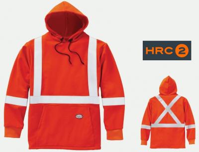 RASCO FIRE RETARDANT SAFETY HOODED SWEATSHIRT FR2219OH