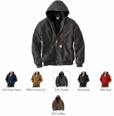 CARHARTT - DUCK QUILTED FLANNEL-LINED ACTIVE JAC   J140