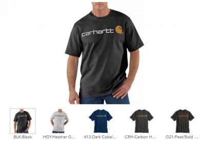 CARHARTT LOGO SHORT SLEEVE SHIRT K195
