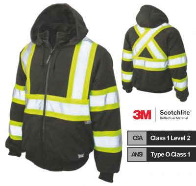 TOUGH DUCK FLEECE INSULATED SAFETY HOODIE S474