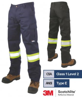 TOUGH DUCK RELAXED-FIT TWILL SAFETY CARGO UTILITY PANT S607