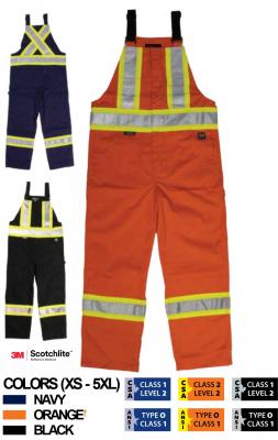 TOUGH DUCK - TWILL UNLINED SAFETY BIB OVERALL S769