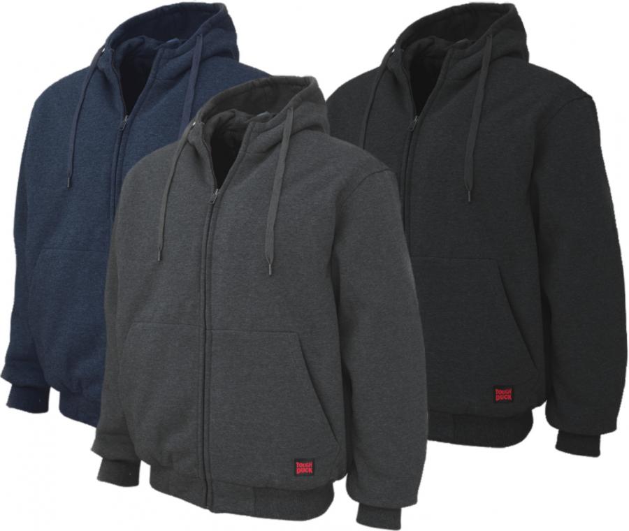 TOUGH DUCK - FULL ZIP FLEECE INSULATED HOODIE  WJ08