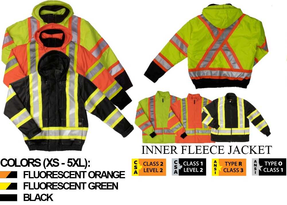 TOUGH DUCK  3-IN-1 SAFETY BOMBER JACKET S413