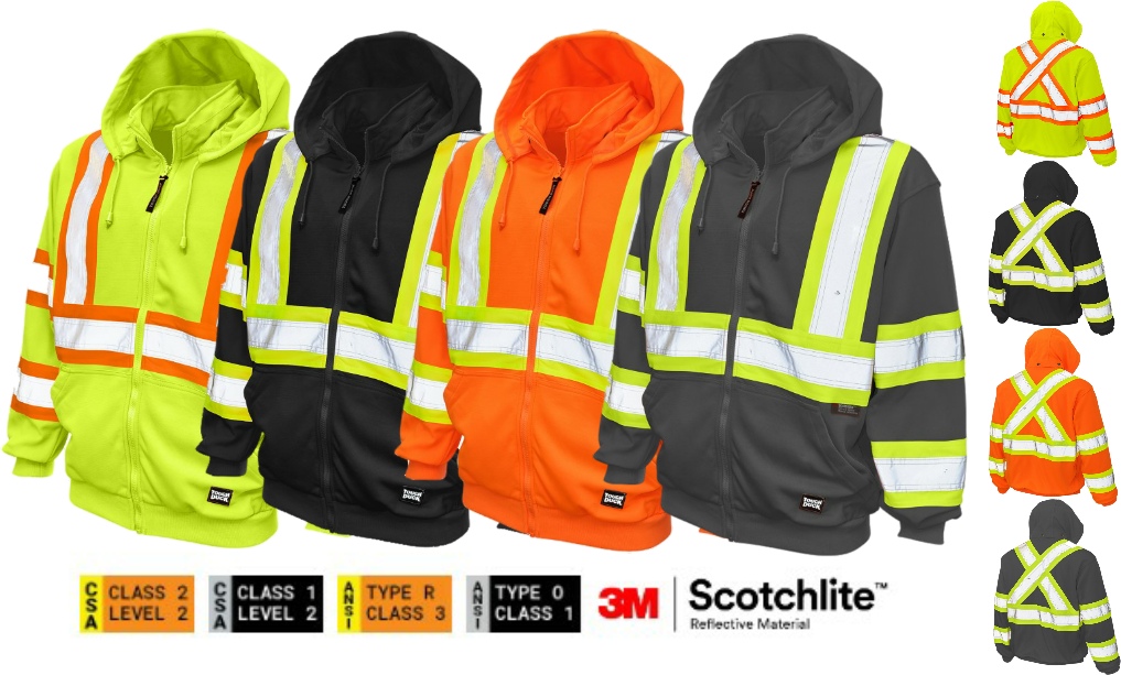 TOUGH DUCK- FLEECE UNLINED SAFETY HOODIE S494