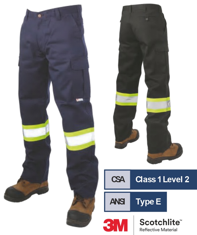 TOUGH DUCK RELAXED-FIT TWILL SAFETY CARGO UTILITY PANT S607