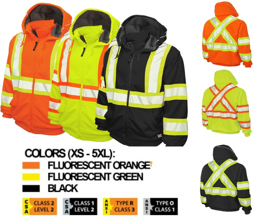 TOUGH DUCK THERMAL LINED SAFETY FULL ZIP HOODIE SJ16