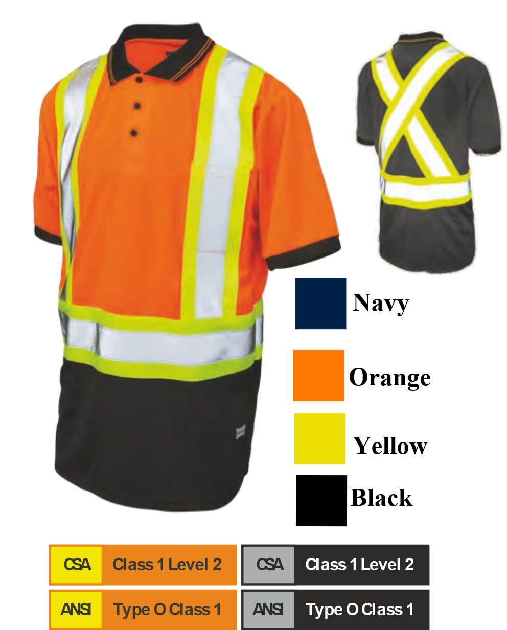 TOUGH DUCK BIRDSEYE MESH SHORT-SLEEVE SAFETY POLO SHIRT ST17
