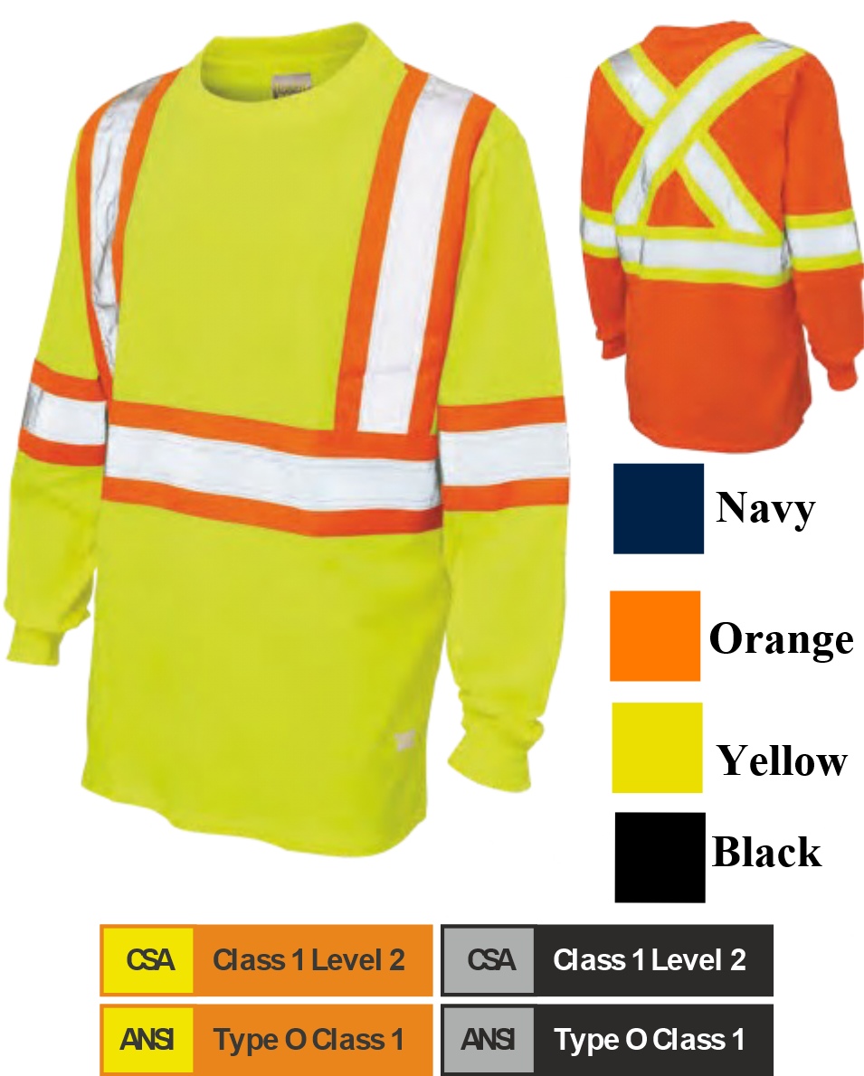 TOUGH DUCK COTTON JERSEY LONG-SLEEVE SAFETY T-SHIRT ST21