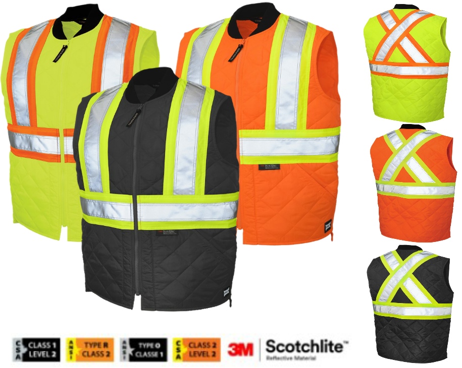 TOUGH DUCK QUILTED SAFETY FREEZER VEST  SV05