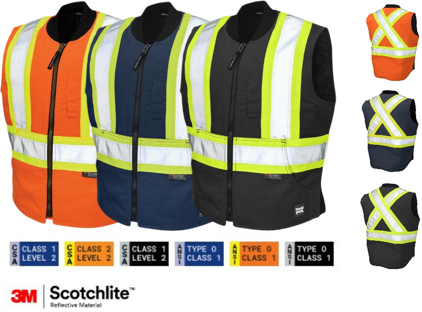 TOUGH DUCK  DUCK LINED SAFETY VEST  SV06