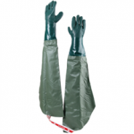 Double-dipped Premium PVC Coated 18" Sleeve, Gauntlet w/strap