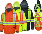 PIONEER 100% Waterproof Winter Quilted Safety Parka