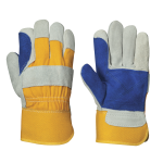 PIONEER FITTER'S COWSPLIT GLOVES - DOUBLE PALM - INSIDE ELASTIC - 12 pack