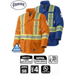PIONEER PROTECTIVE - Flame Resistant FR / HRC WINTER Cotton Safety Parka