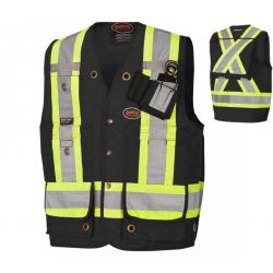 PIONEER BLACK 600 DENIER SURVEYOR’S / SUPERVISOR’S VEST 668