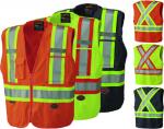 PIONEER PROTECTIVE - HI-VIZ SAFETY ZIPPER TEAR-AWAY MESH BACK VEST