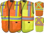 PIONEER Hi-Viz Zipper Front Mesh Safety Vests