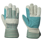 PIONEER FITTER'S COWSPLIT GLOVES - DOUBLE PALM - INSIDE ELASTIC- 12 PACK