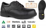 ACTON Lincoln, Black Laced Vegan Work Shoes in Chemtech