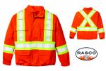 RASCO FR HI VIS  SAFETY UNLINED BOMBER JACKET