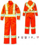 RASCO HI VIS ORANGE 7oz 88/12 FR COVERALL WITH 4" REFLECTIVE TAPE