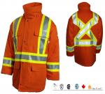RASCO FIRE RETARDANT 88/12 HI VIS SAFETY LINED PARKA FR8206OH
