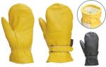 TOUGH DUCK LEATHER ADJUSTABLE PILE LINED MITT G353