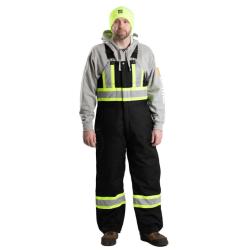 BERNE Safety Striped Arctic Insulated Bib Overall HVNB02