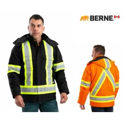 BERNE Safety Striped Arctic Insulated Chore Coat HVNCH03
