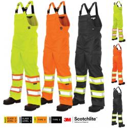 TOUGH DUCK RIPSTOP UNLINED SAFETY RAIN BIB OVERALL SB04