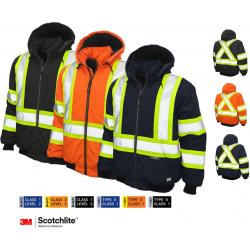 TOUGH DUCK  LINED DUCK SAFETY BOMBER JACKET SJ25